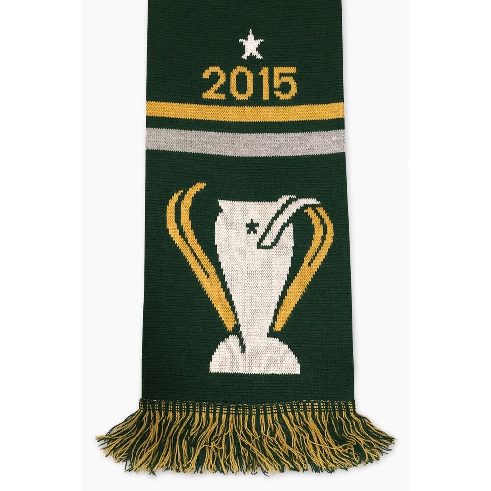 Portland Timbers 2015 MLS Cup Champions Scarf Green‎ Gold NWOT - Picture 4 of 4